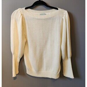 John Bull London Longsleeve Sweater Puffer Sleeve Ivory Women's Medium